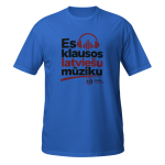 Es klausos latviešu mūziku – T-krekls - Royal - S