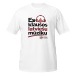 Es klausos latviešu mūziku – T-krekls - White - S