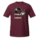 Vinils-Kafija-Miers-Dark - Unisex T-Krekls - Maroon - 2XL