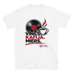 Vinils-Kafija-Miers-Light Unisex T-Krekls - White - 2XL